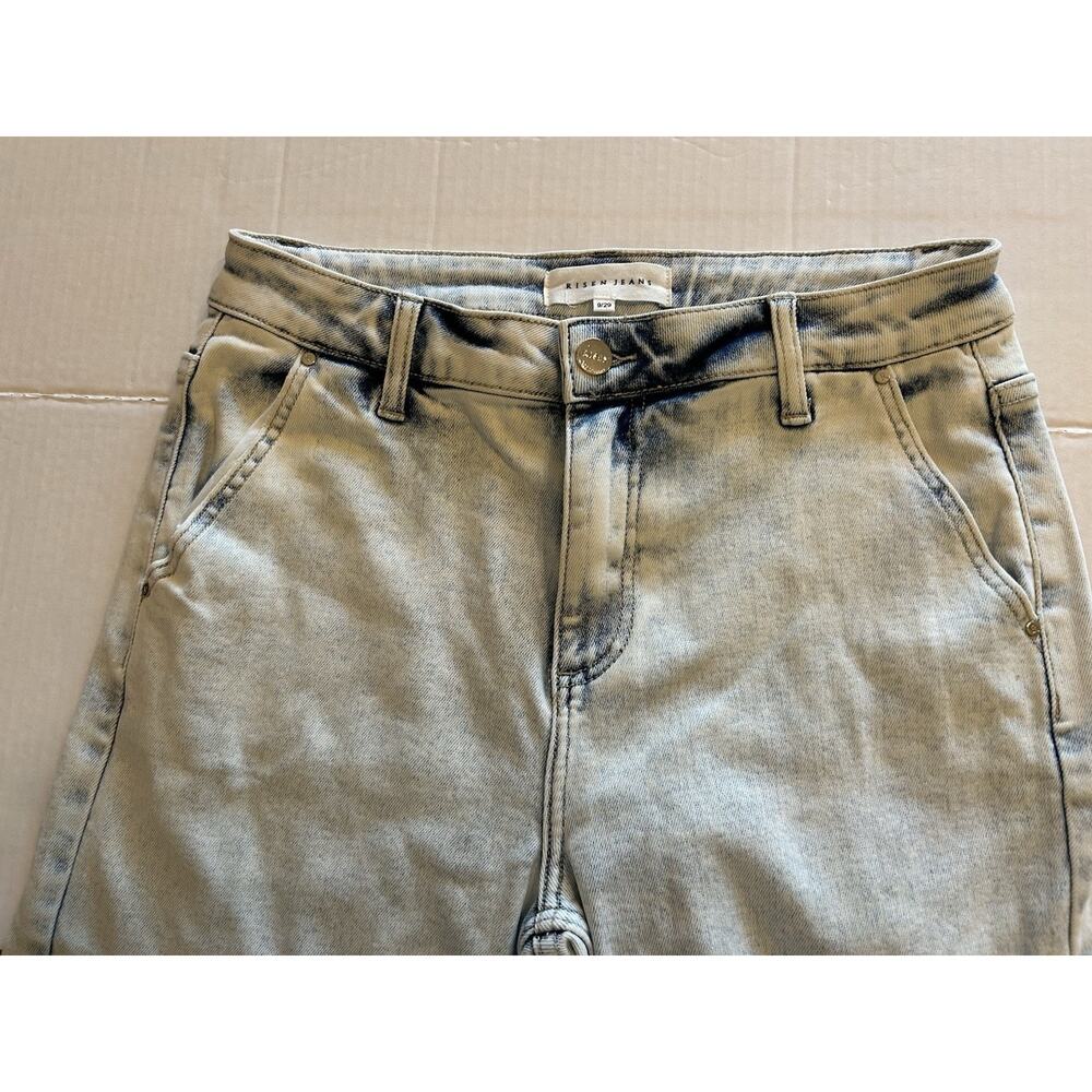 NWT Risen Jeans Women's Light Denim Wide Leg Cargo Pockets Sz 9/29 - Picture 9 of 13